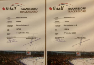 Baanrecords Angel Daleman Jun-B 1000/1500m